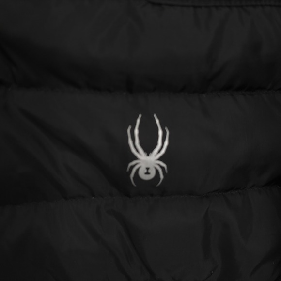 Spyder Prymo Puffer Down Jacket Womens Large Black Pink Coat Winter Ski Snow - Picture 7 of 16